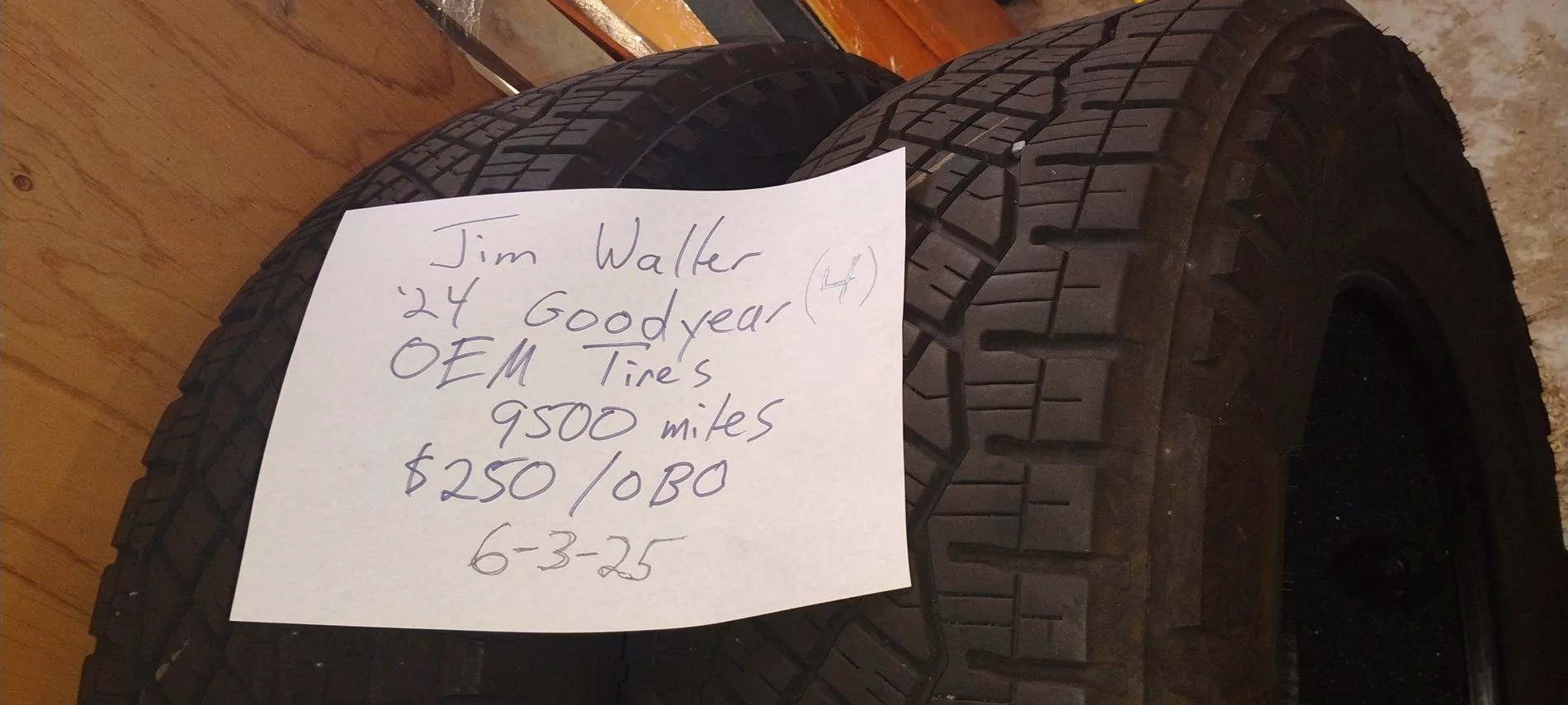Tesla Cybertruck 4 Goodyear OEM Tires IMG_20250603_144912832