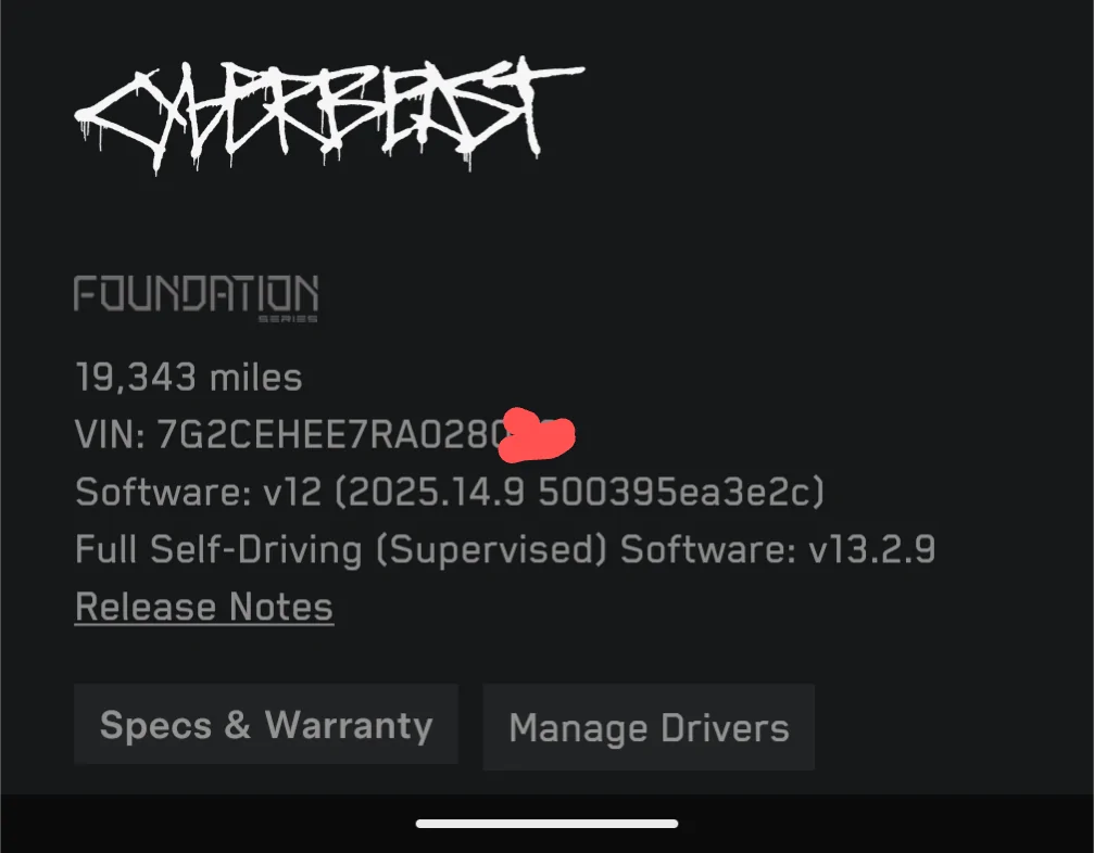 Tesla Cybertruck 2025.14.9 update installing 1000014072