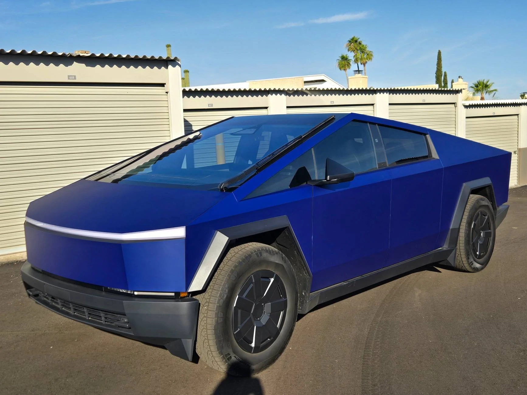 Tesla Cybertruck Showing off my Frozen Sapphire PPF... and a distrubting experience 20250530_072646