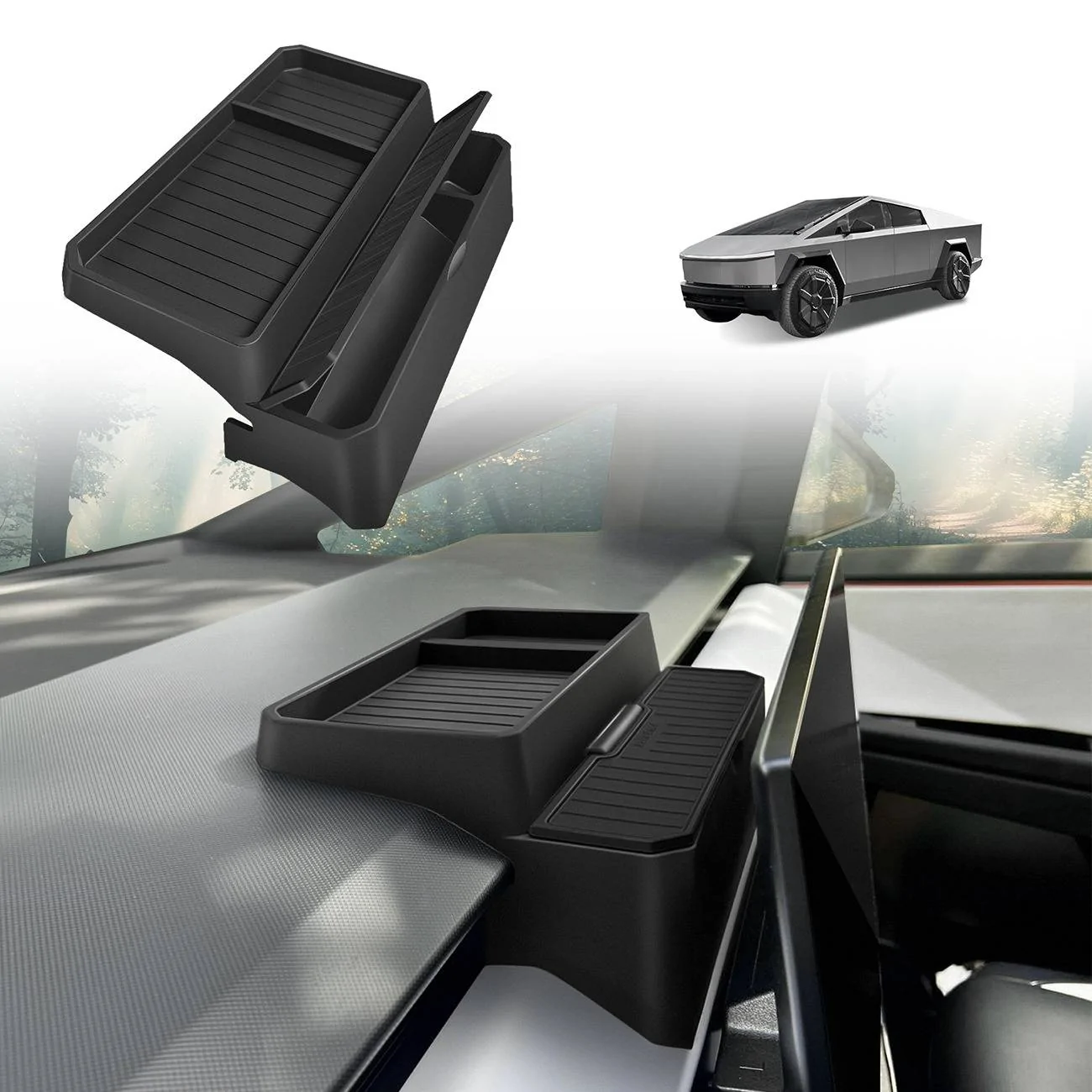 Tesla Cybertruck BestEVMod New Adjustable Cybertruck Dashboard Organizer! 1.1