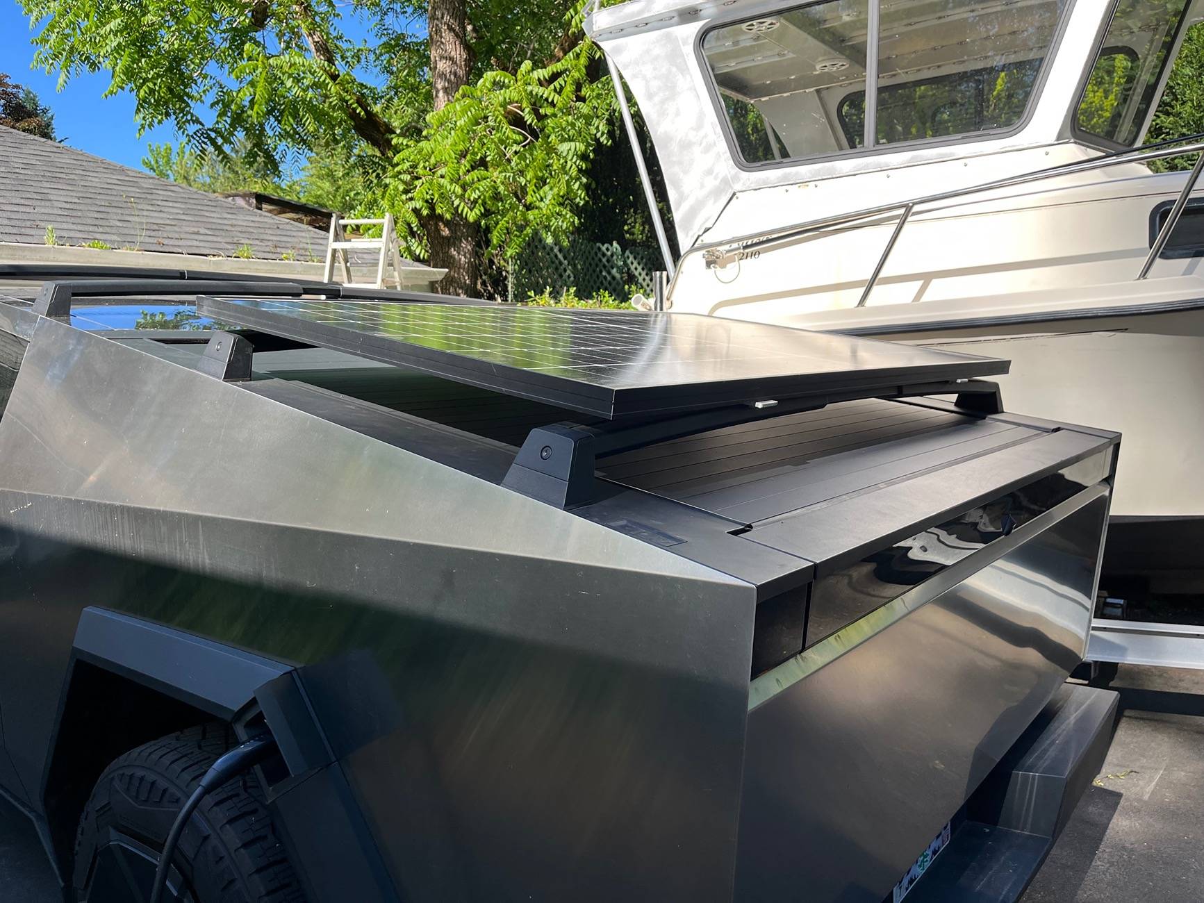 Tesla Cybertruck 70mph Range Test with a Cybertruck Roof Rack & Rooftop Tent IMG_1944