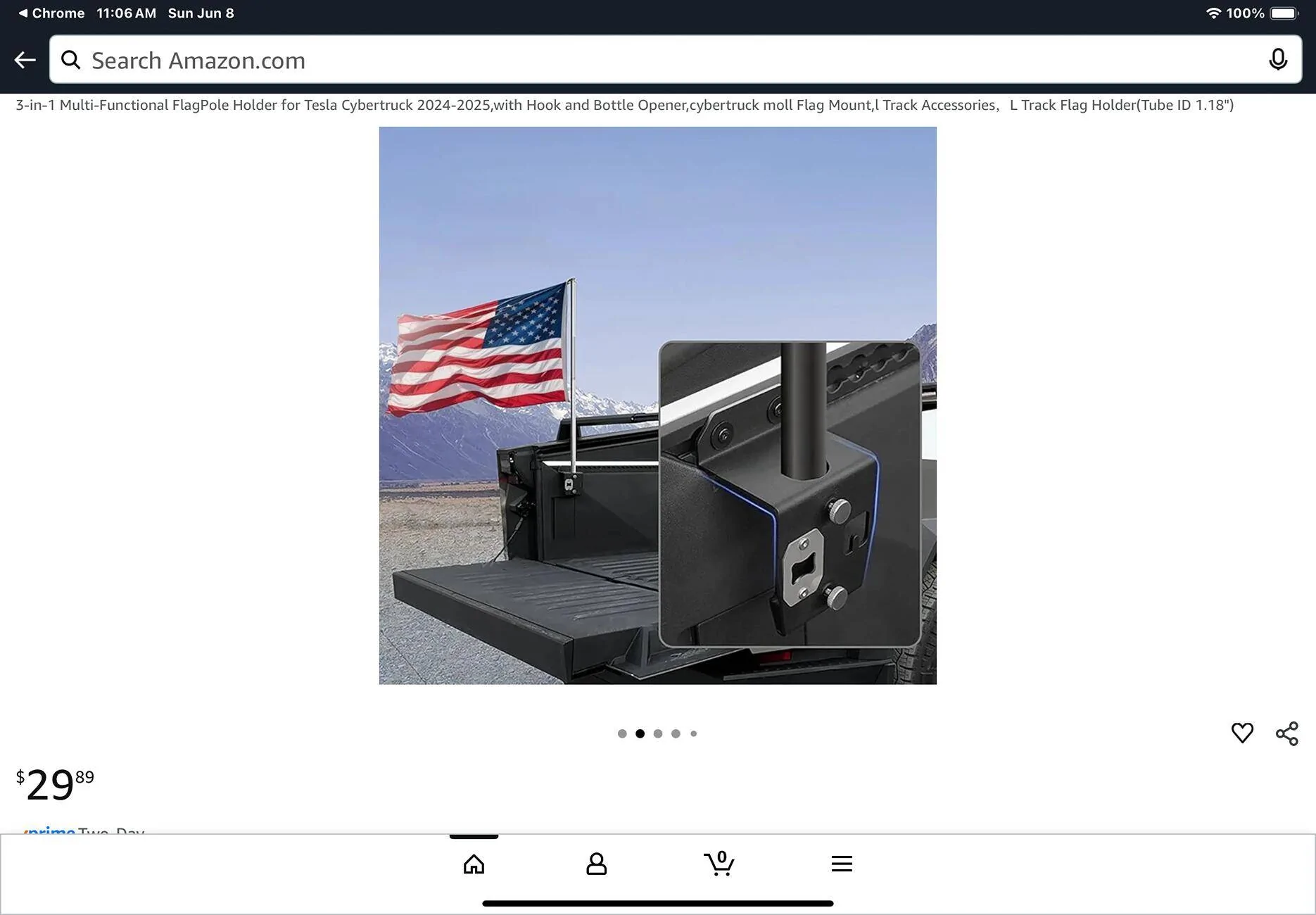 Tesla Cybertruck Best Cybertruck Flag holder (with tonneau closed)?? IMG_0044
