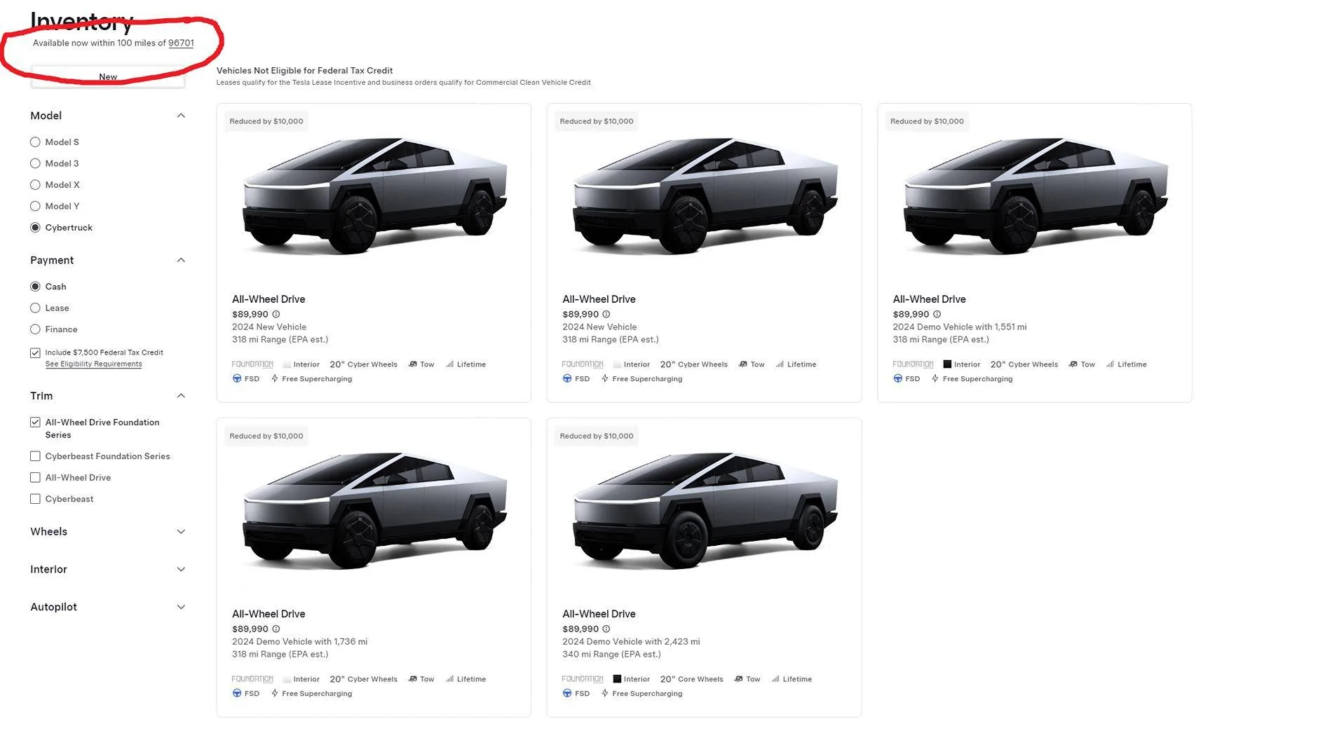 Tesla Cybertruck 0% APR financing with purchase of FSD - new Cybertruck offer 1749586196157-9f