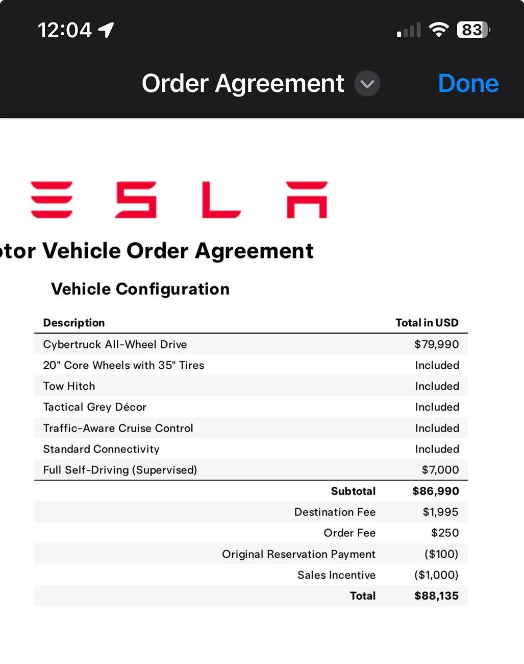 Tesla Cybertruck 0% APR financing with purchase of FSD - new Cybertruck offer IMG_7225