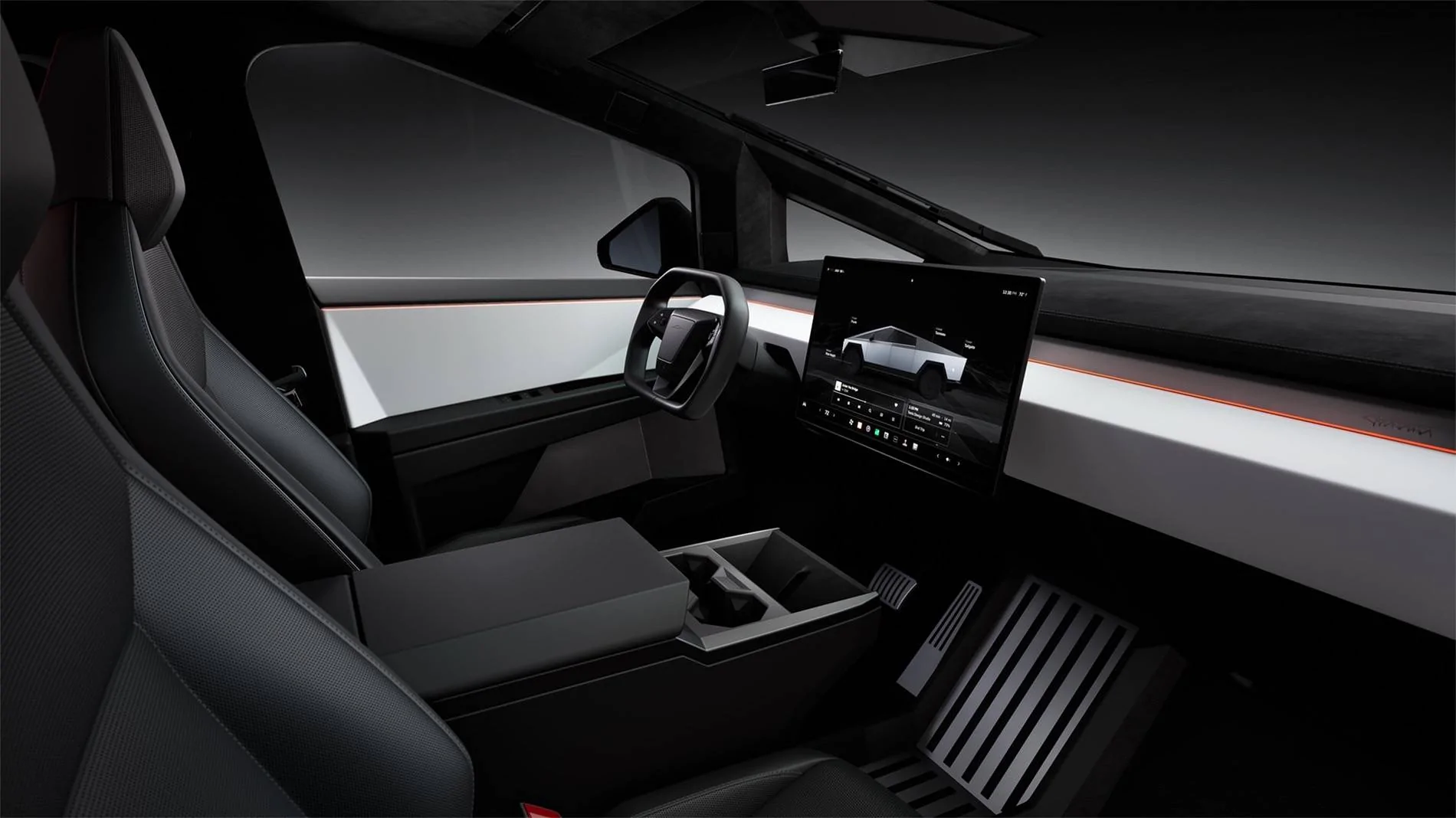 Tesla Cybertruck Comparing the Cybertruck "white" interior against that of a Model Y Attachment