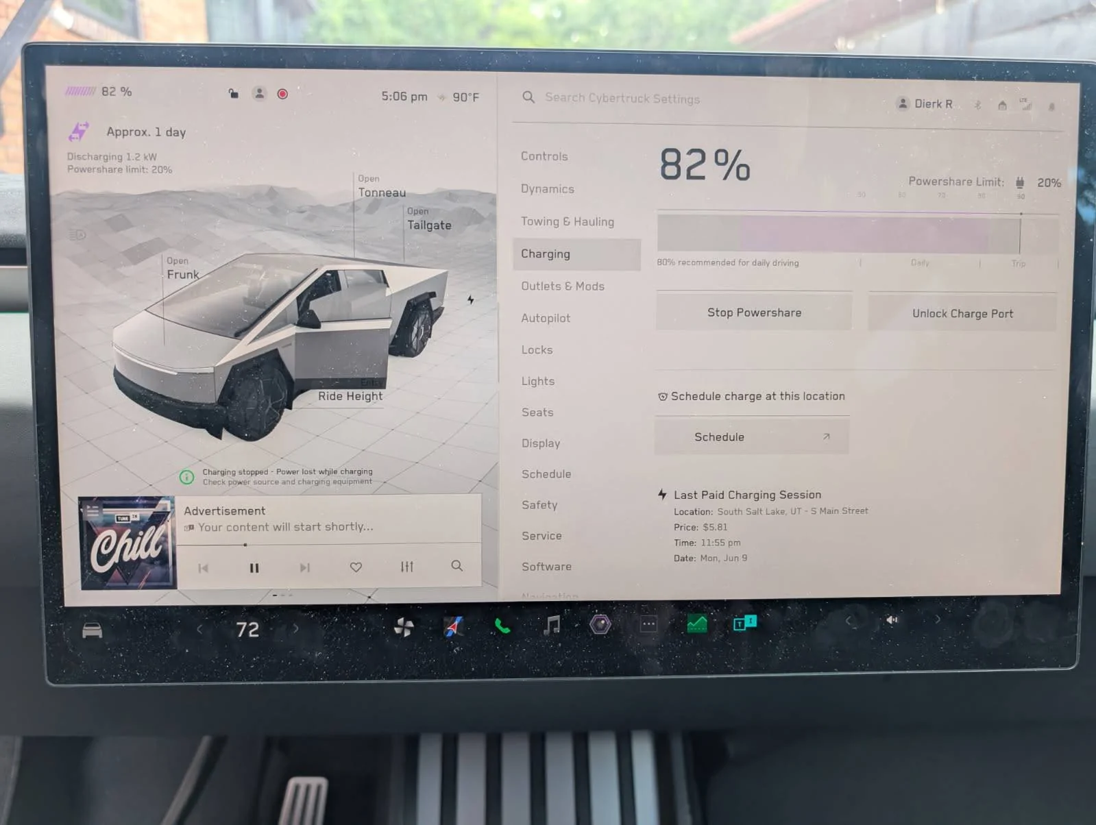 Tesla Cybertruck Powershare fails in Utah. Looking for CT owner with powershare. -8543991732698930732