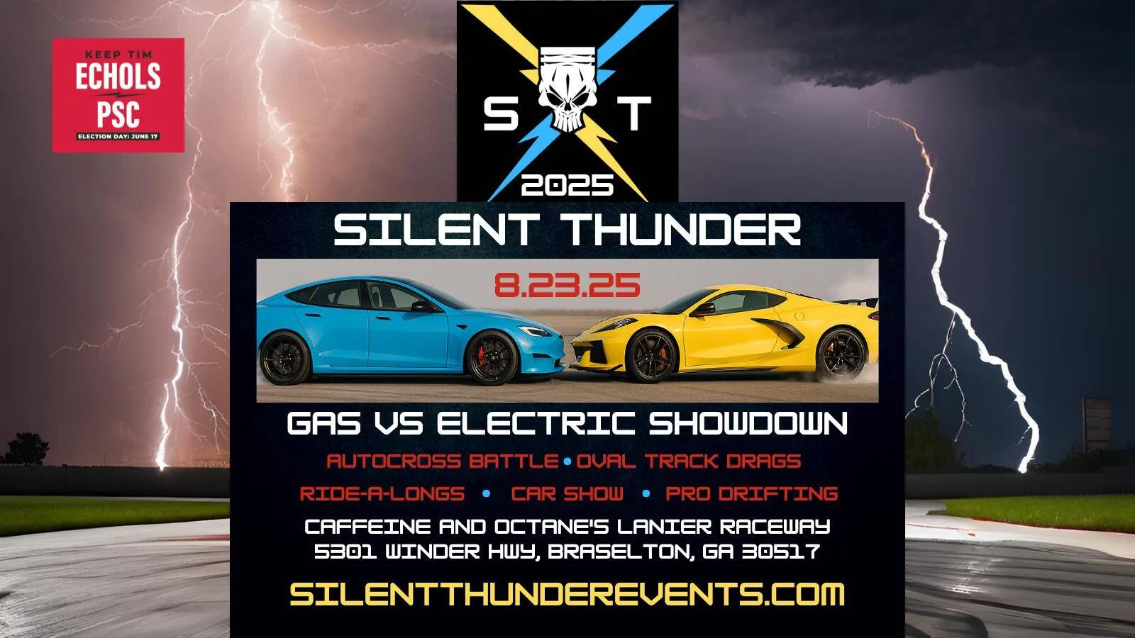 Tesla Cybertruck Silent Thunder 2025 LinkedIn Post Silent Thunder ticket flyer (1)