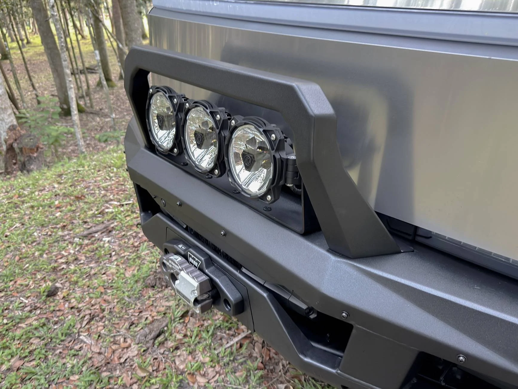 Tesla Cybertruck DIY Bull Bar finally completed (direct bolt on to the T-Sportline CTX bumper) Oden Beast 1-2