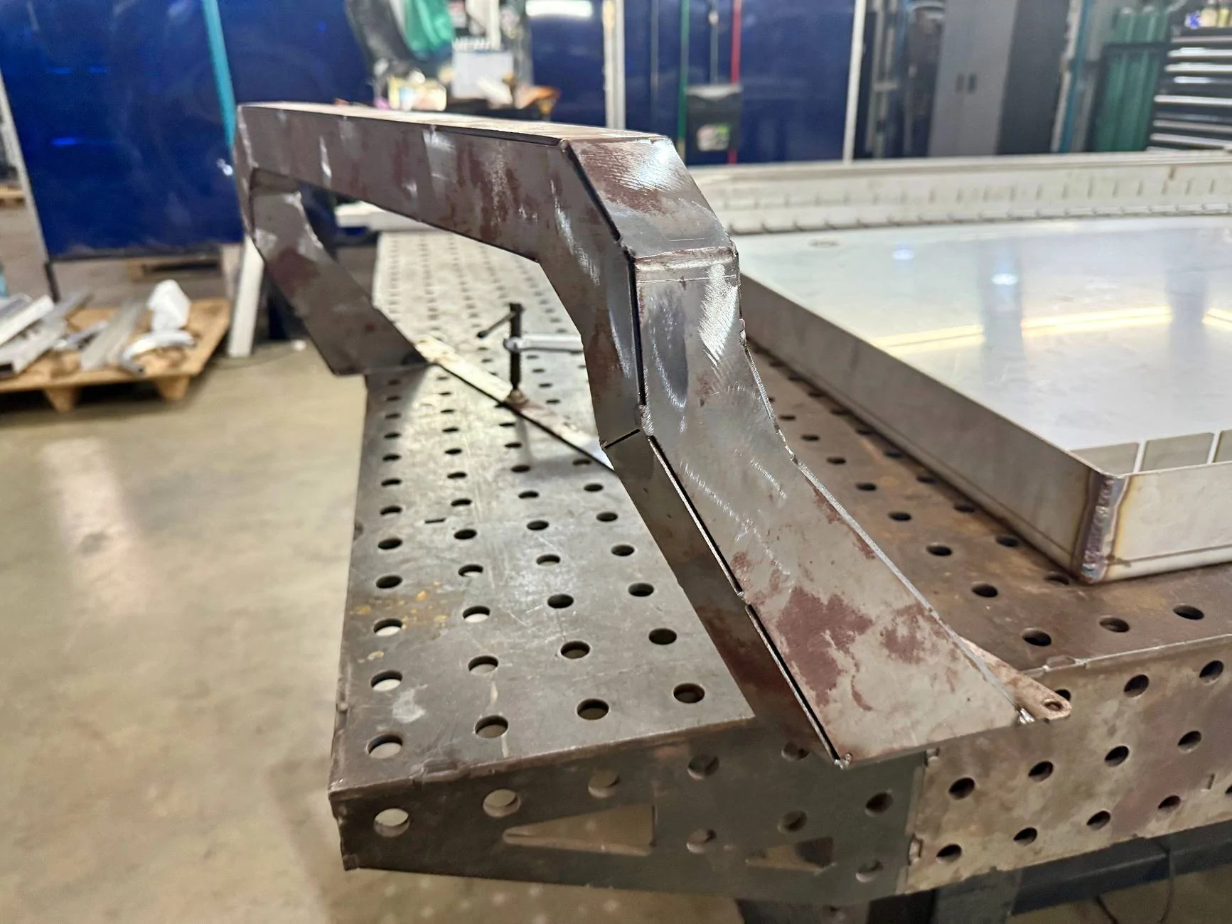 Tesla Cybertruck DIY Bull Bar finally completed (direct bolt on to the T-Sportline CTX bumper) Weld Up 1