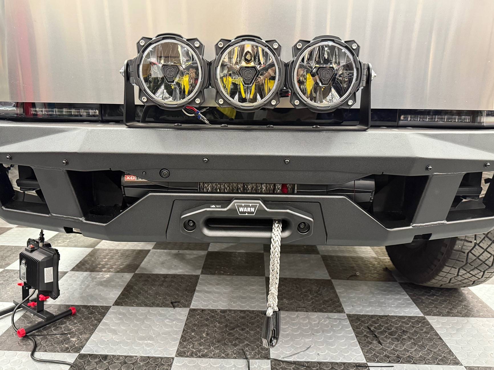 Tesla Cybertruck DIY Bull Bar finally completed (direct bolt on to the T-Sportline CTX bumper) IMG_5442
