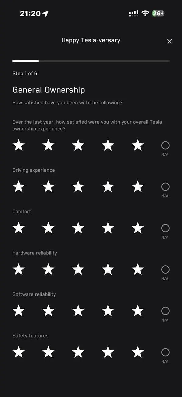 Tesla Cybertruck Happy OneYear Anniversary SURVEY From TESLA IMG_1458