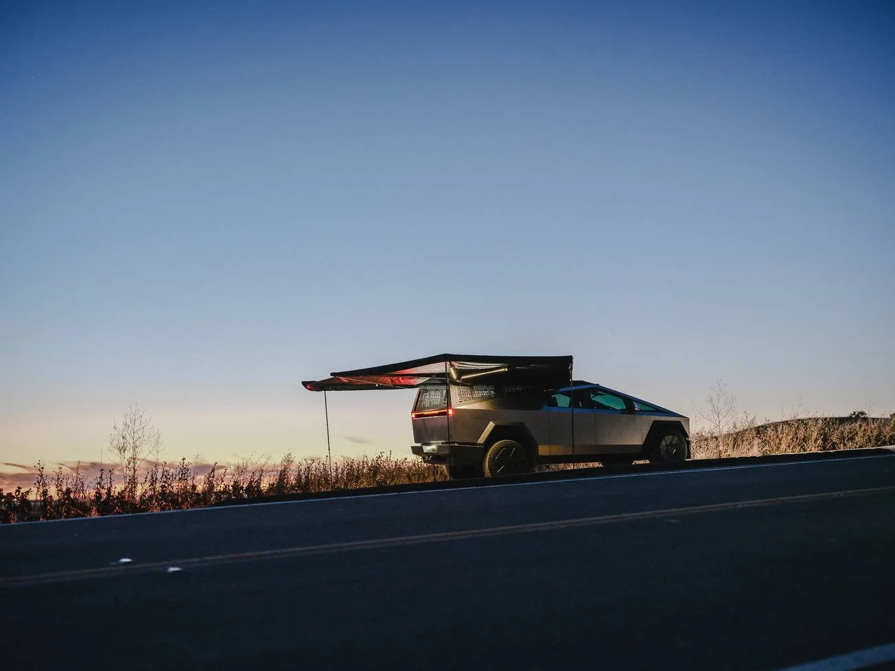 Tesla Cybertruck Installed OpenRoad 270 Degree awning, Getting ready for some camping! IMG_4246