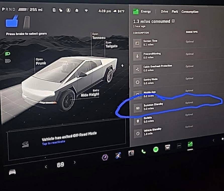 Tesla Cybertruck Wheres Summons or Smart summon IMG_9565