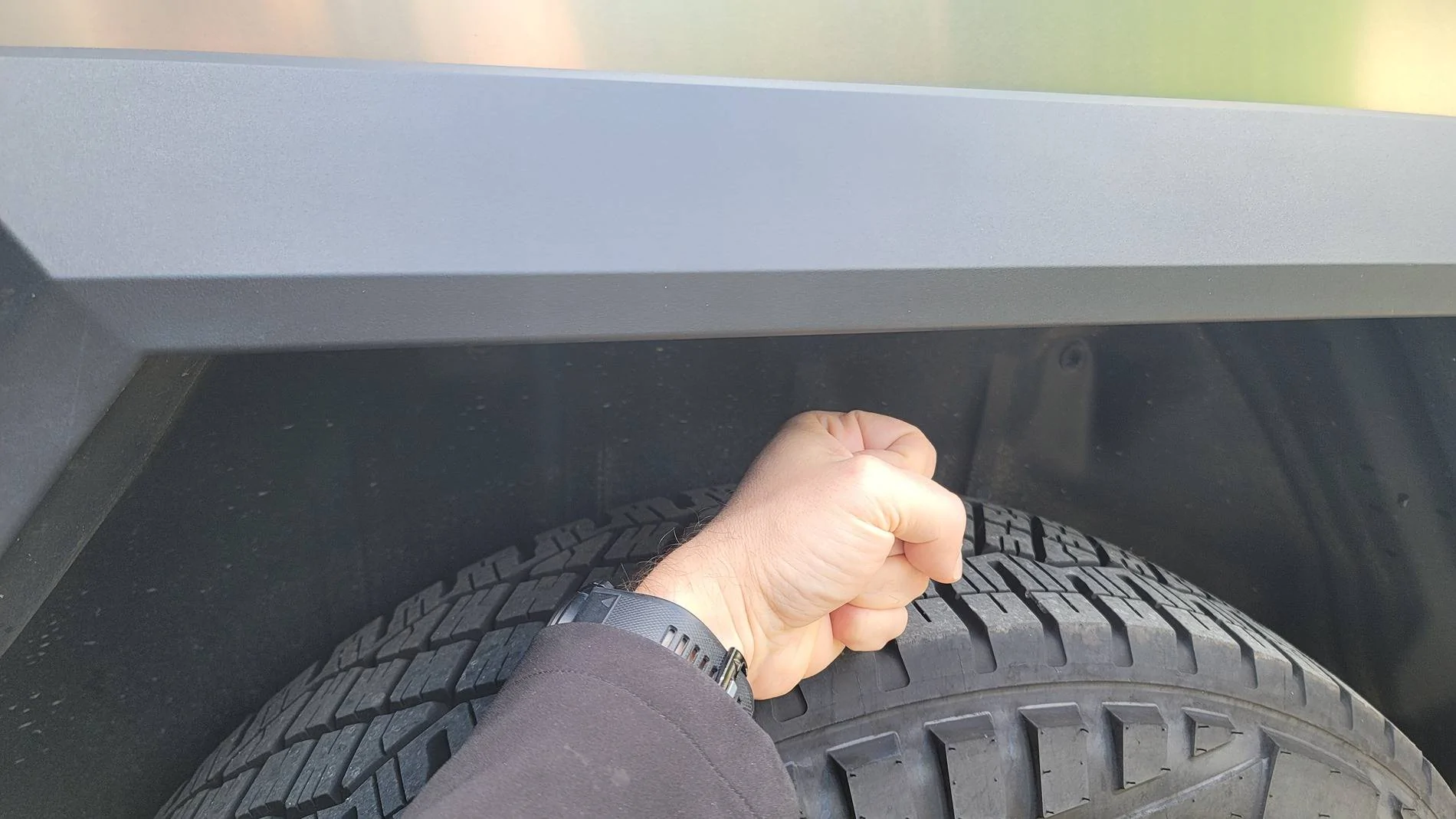 Tesla Cybertruck Who has a listing or tilted Cybertruck? post photos 20250520_125802