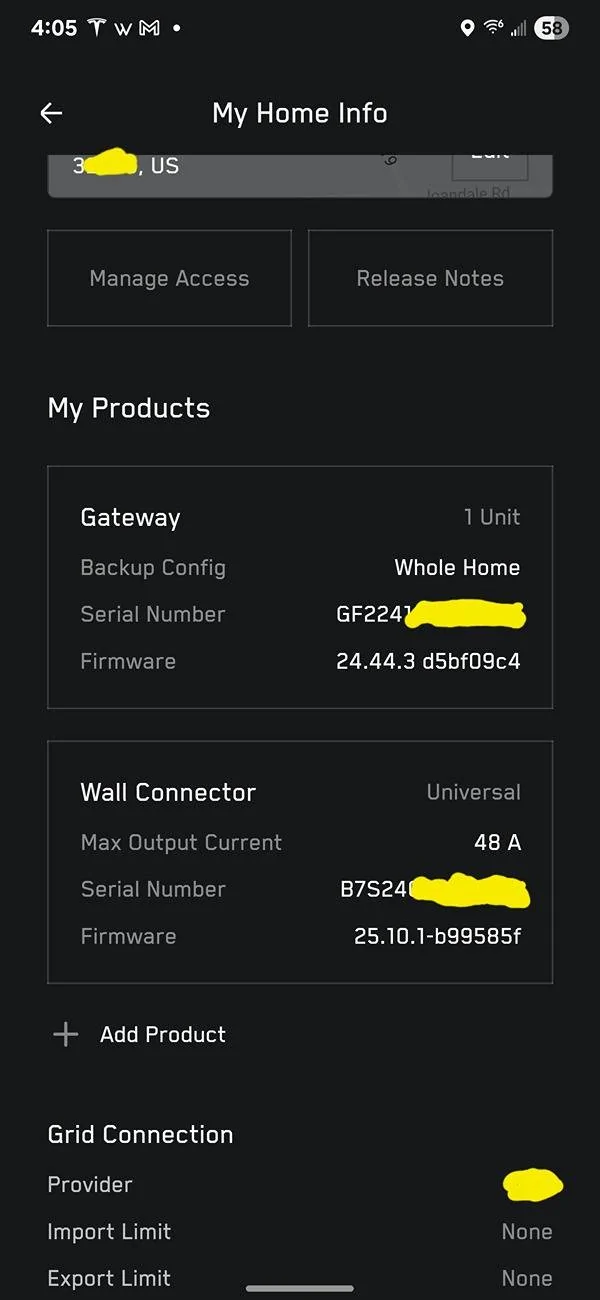 Tesla Cybertruck What is Powershare Gateway 3V and Wall Connector latest firmware versions? Screenshot_20250616_160515_Tesla