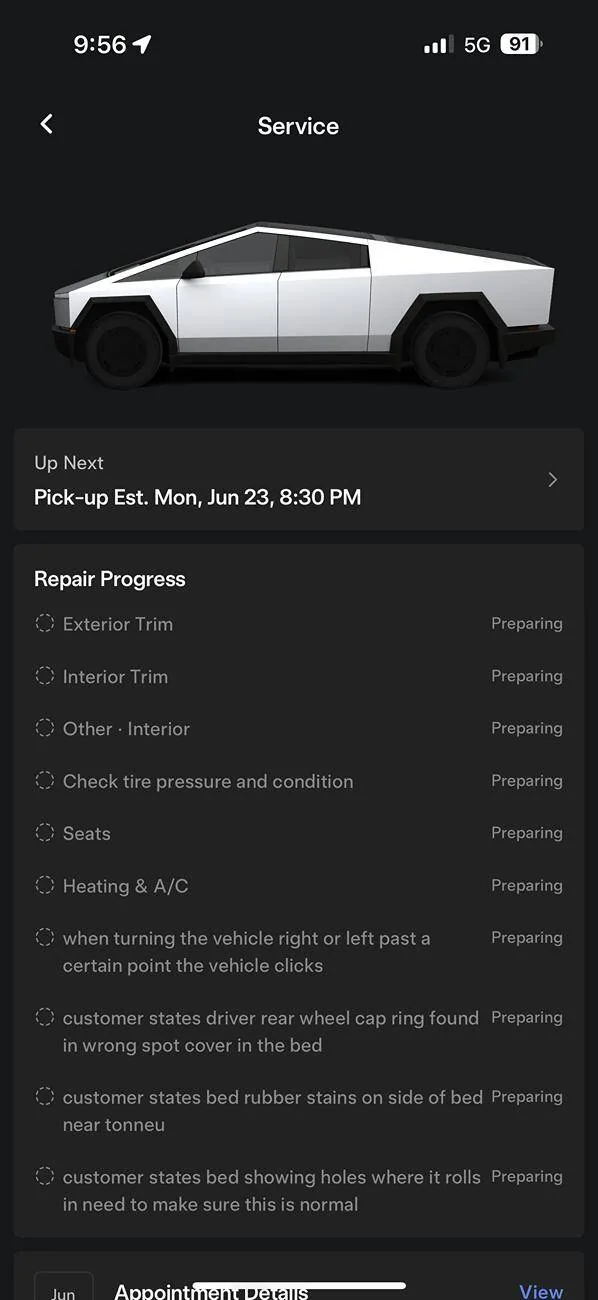 Tesla Cybertruck Tesla Service Center Expectation's And Sad Reality IMG_4311