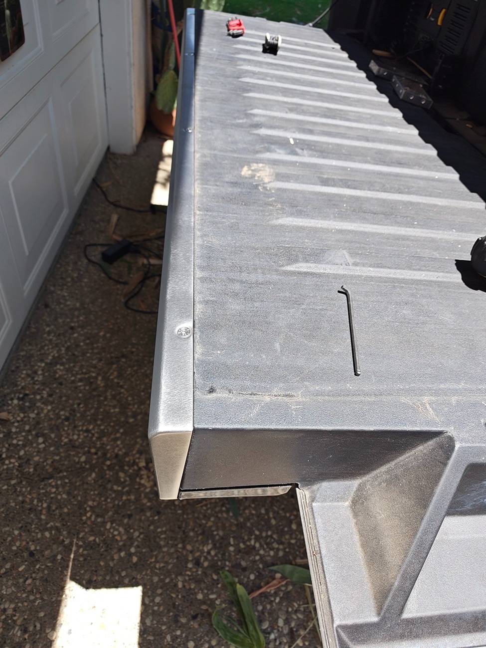 Tesla Cybertruck Stainless tailgate cap and sail panels IMG_20250621_131711775