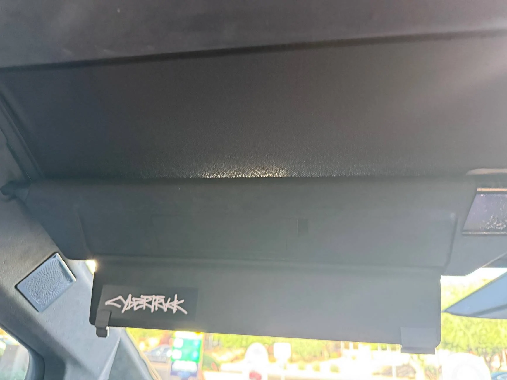 Tesla Cybertruck Sun visor from amazon IMG_3925