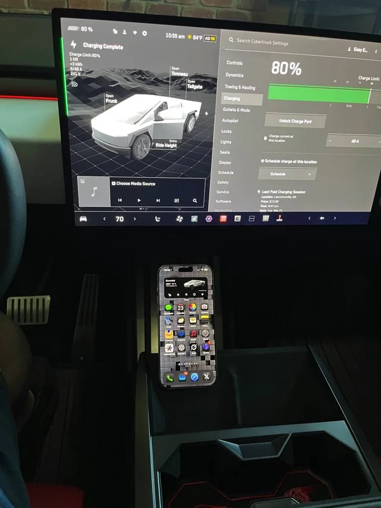 Tesla Cybertruck HARDWARE FIX for hot phone charging issue! New wireless charger has a built-in heatsink IMG_1019