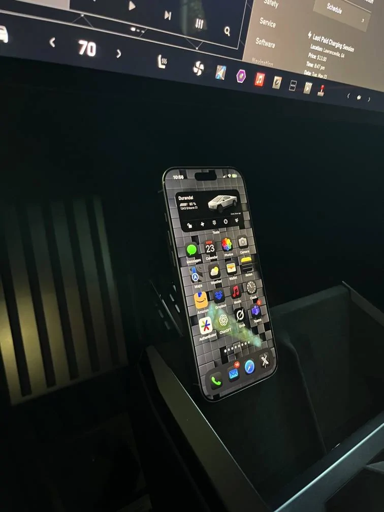 Tesla Cybertruck HARDWARE FIX for hot phone charging issue! New wireless charger has a built-in heatsink IMG_1022