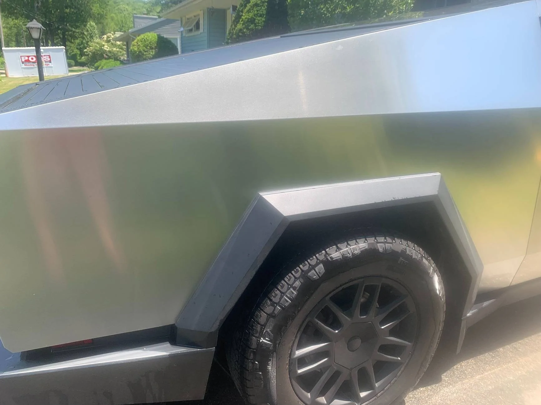 Tesla Cybertruck Iron X on panel “rust” spots after winter - Success! ct4