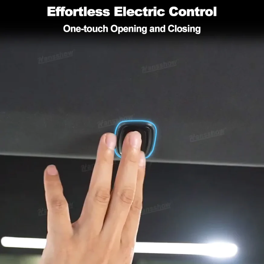Tesla Cybertruck Cybertruck Electric Sunshade 2.0 Frameless Glass Roof With Voice & Button Control Ready By Hansshow 1750933928552-2
