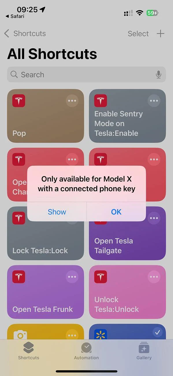 Tesla Cybertruck Anyone Know How….Shortcut to pop open door on iPhone? IMG_4245