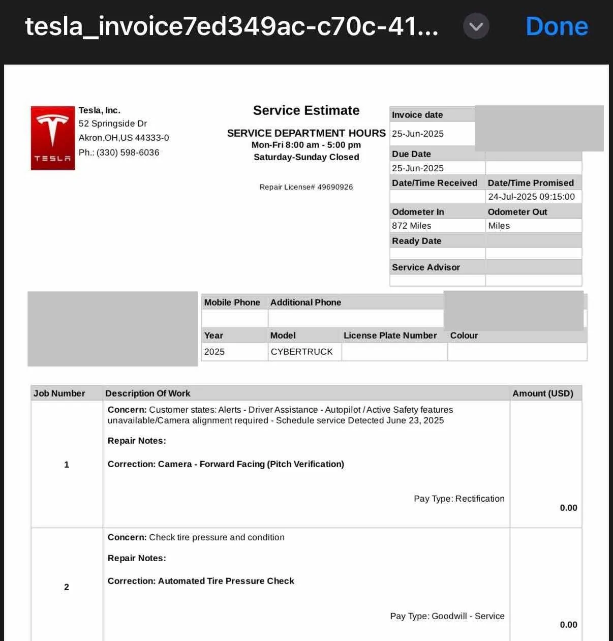 Tesla Cybertruck Autopilot / Active Safety Features Unavailable - Camera Alignment Required - APP_w142 GuX-8n4XYAACuJM