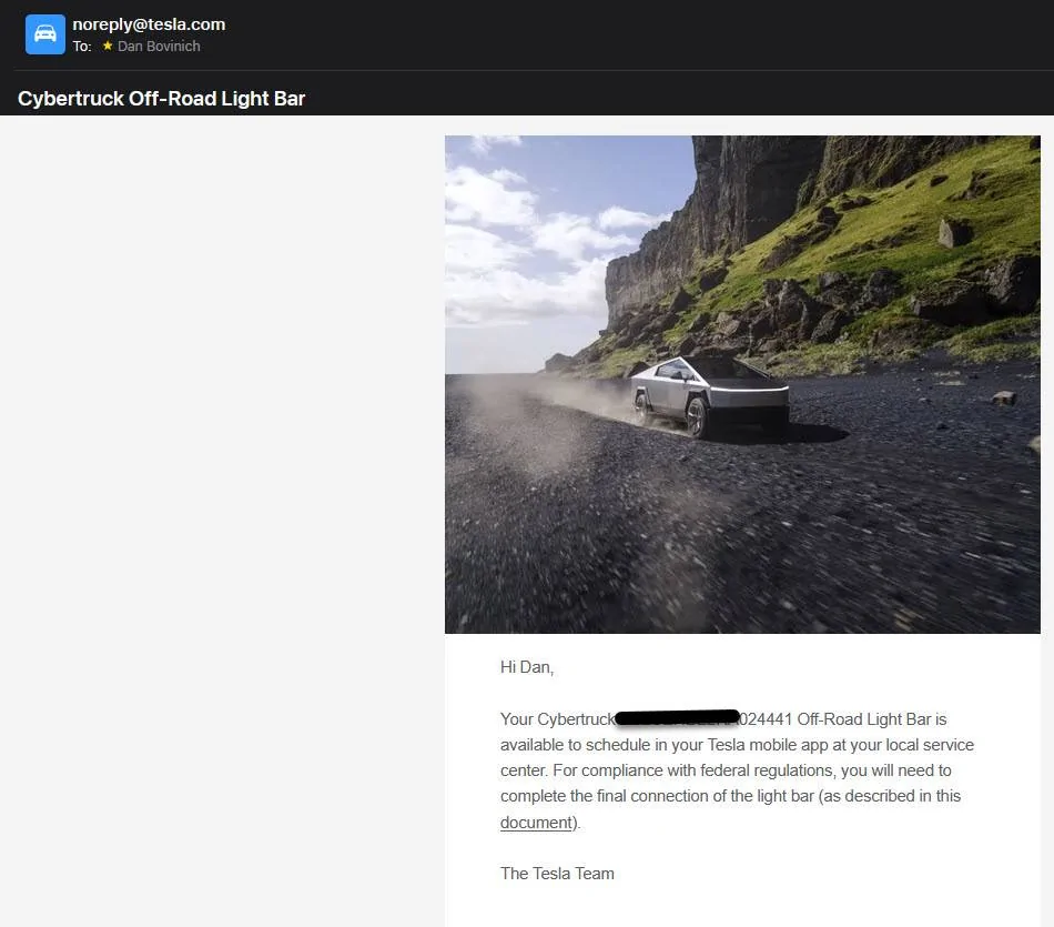 Tesla Cybertruck Got My Light Bar Install Invite! lightbar