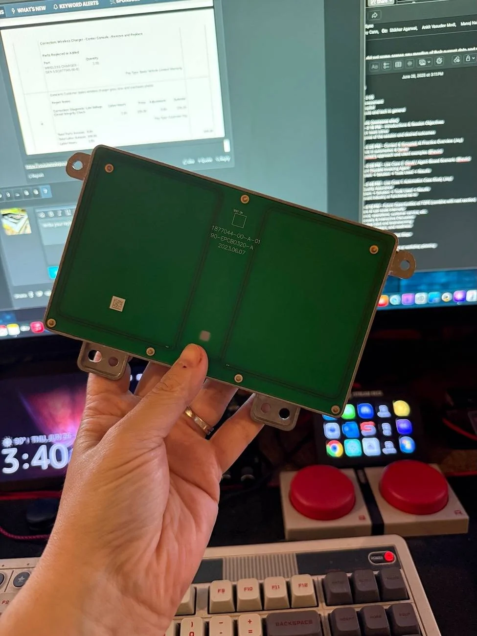Tesla Cybertruck HARDWARE FIX for hot phone charging issue! New wireless charger has a built-in heatsink IMG_3337