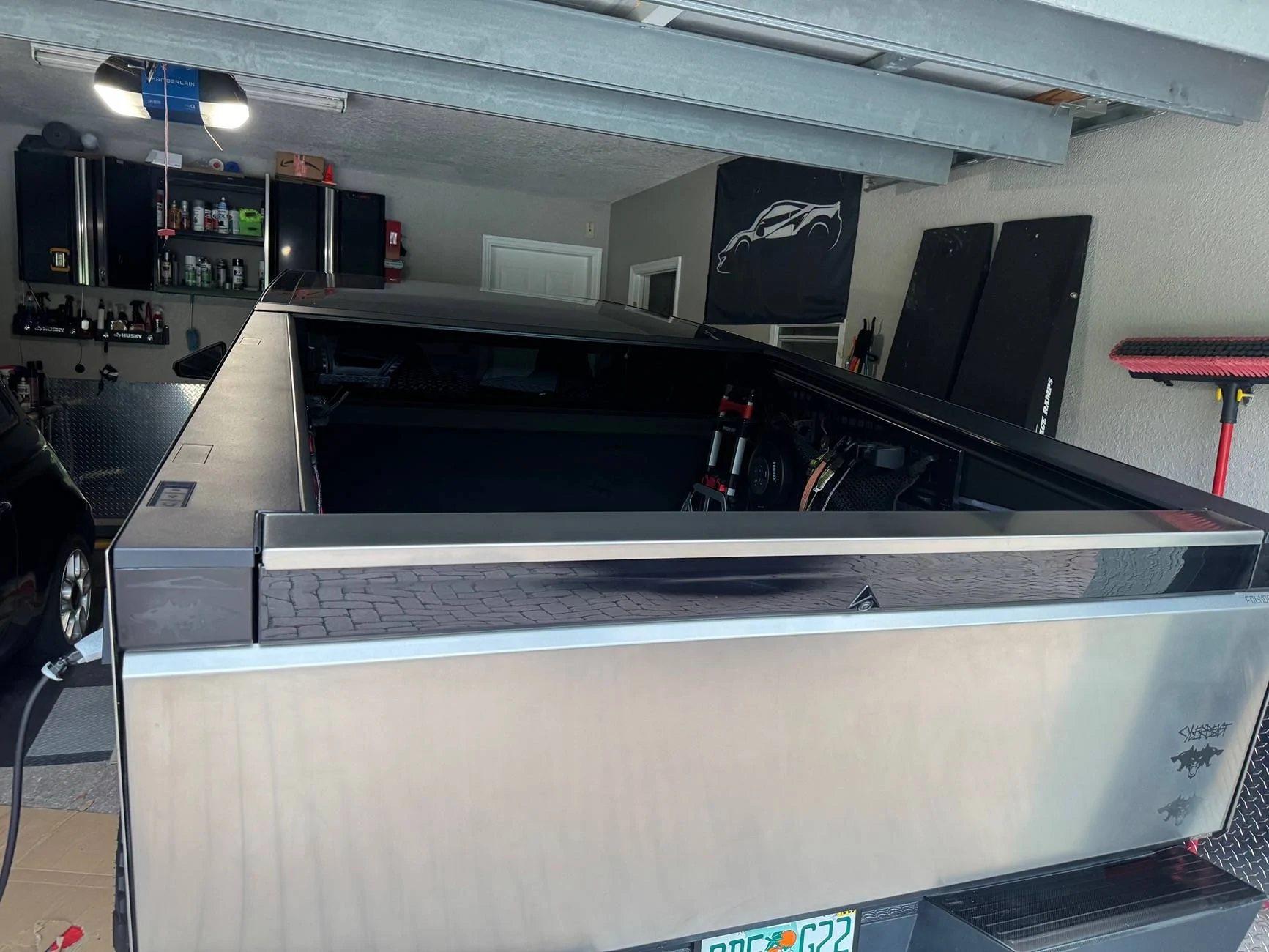 Tesla Cybertruck Stainless tailgate cap and sail panels IMG_1824