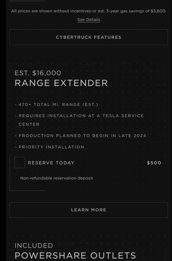 Tesla Cybertruck Cybertruck Range Extender SmartSelect_20250627_233257_Gallery