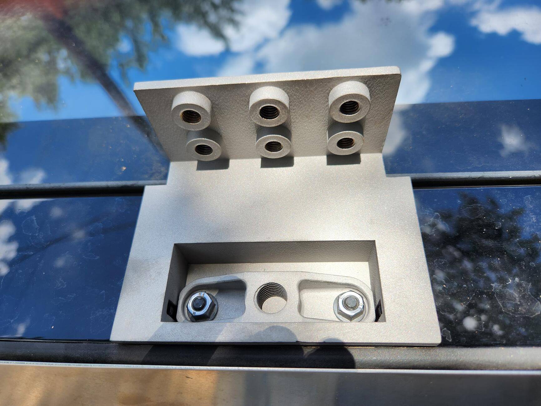 Tesla Cybertruck Hardpoint Multiplier (DIY 3D print) to allow use of rooftop hardpoints even with roof rack installed. 1751150910992-ne