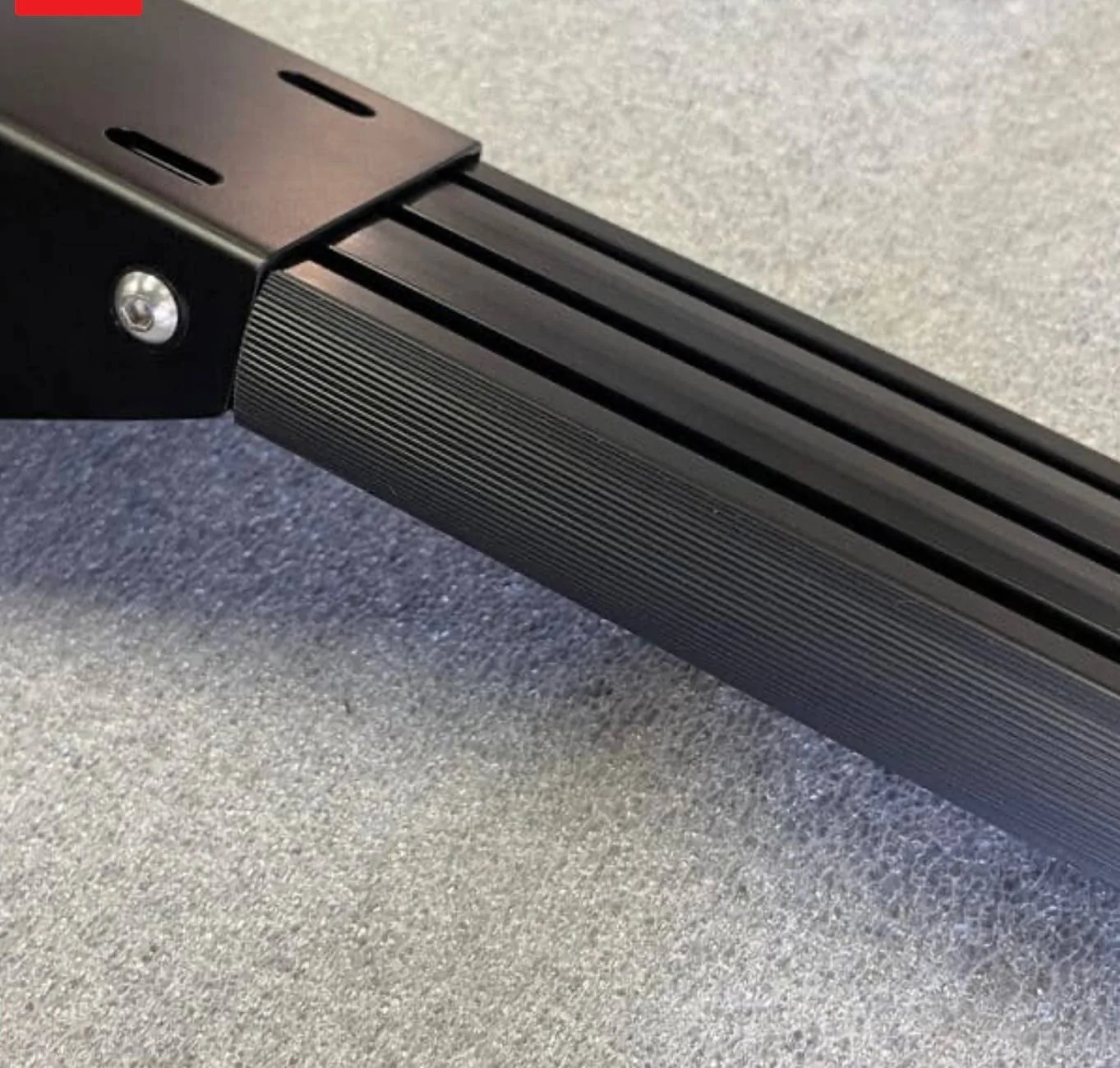 Tesla Cybertruck 2025 CT Roof Rack Install no slots on trim by glass IMG_1039