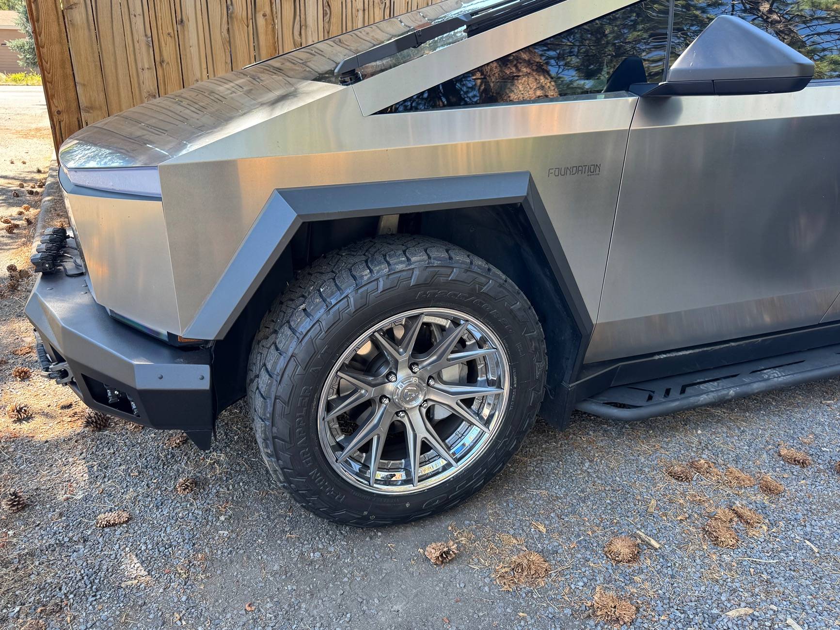 Tesla Cybertruck NEW smaller TIRES.  SOOOO?? IMG_3225