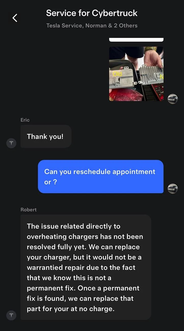 Tesla Cybertruck HARDWARE FIX for hot phone charging issue! New wireless charger has a built-in heatsink IMG_3571