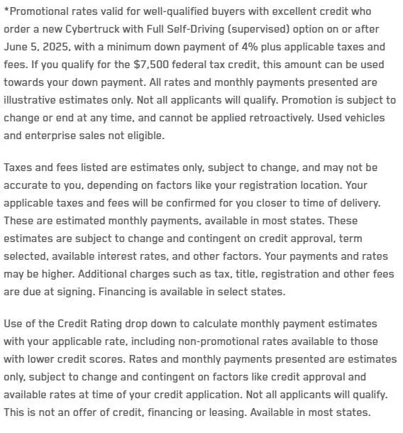 Tesla Cybertruck 0% APR to continue after June 30th? Screenshot 2025-07-02 105208