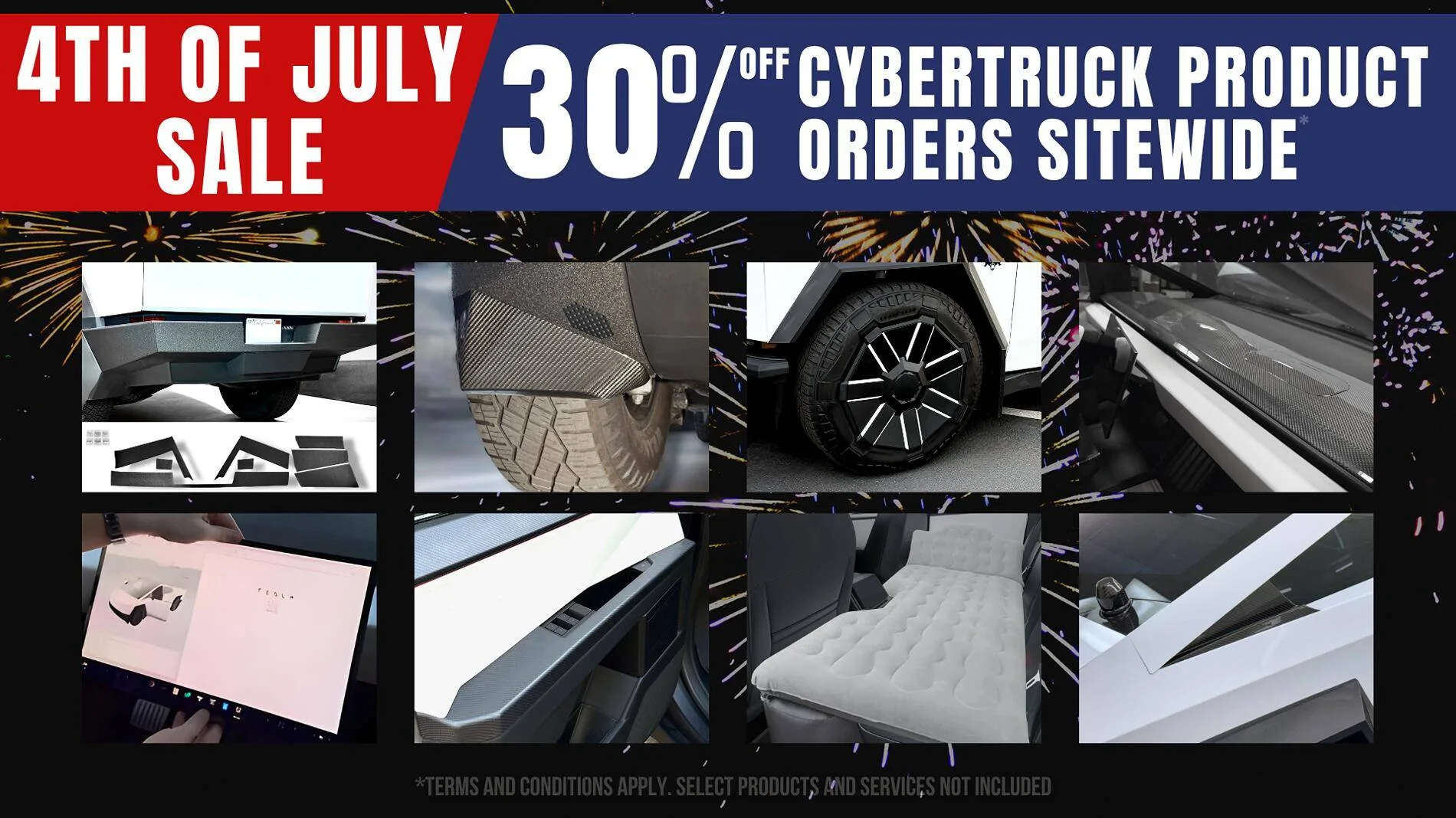 Tesla Cybertruck 🗽 4th of July Savings: 30% Off Cybertruck Accessories 🎇 4th of July Sale - RPM Tesla