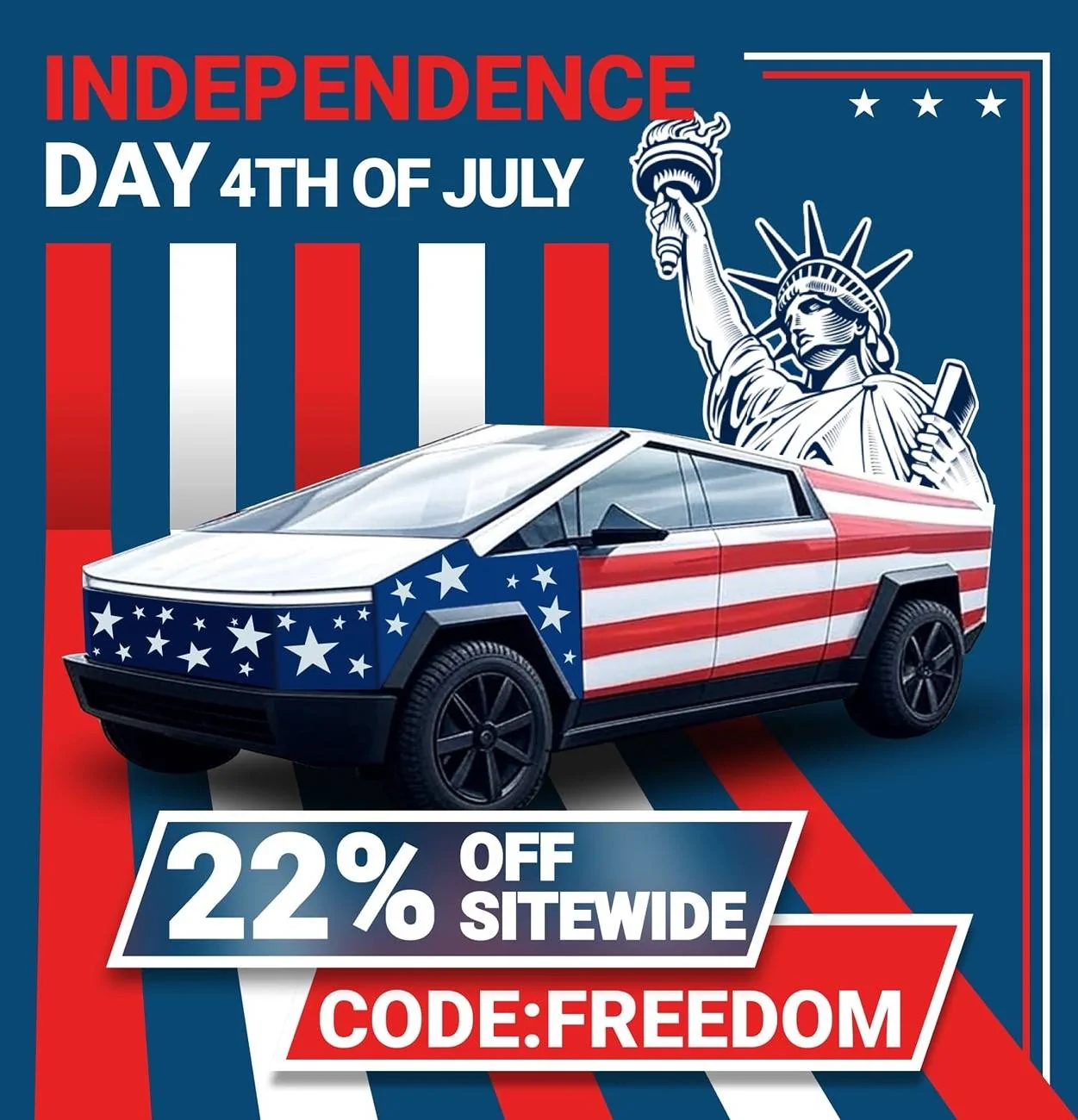 Tesla Cybertruck 4th of July Sale – 22% OFF All Cybertruck Gear + Free B-Pillar Protector! 241d3854b9b1a502f1fd2397e62cdf37