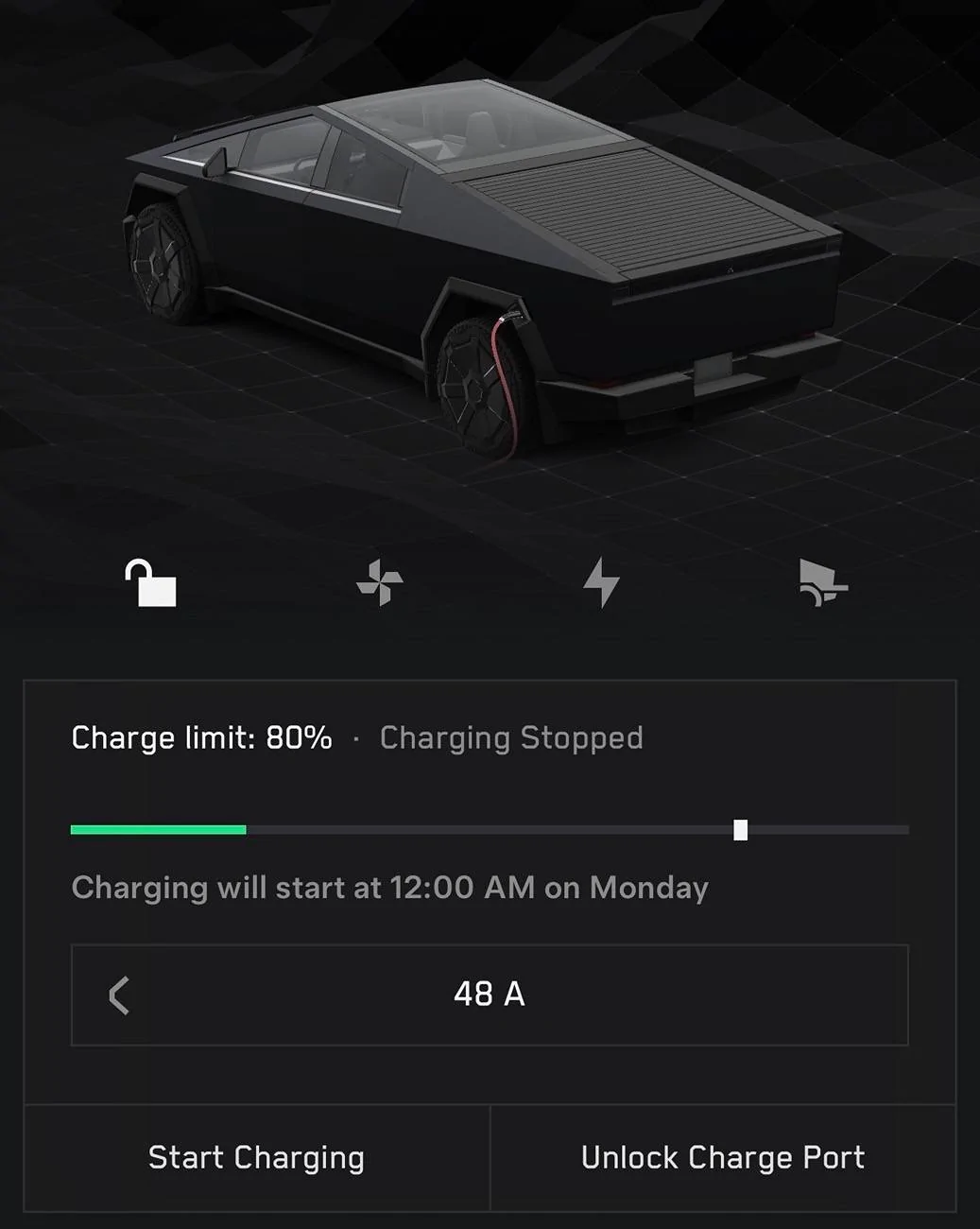 Tesla Cybertruck Charging error.. red cable IMG_1605