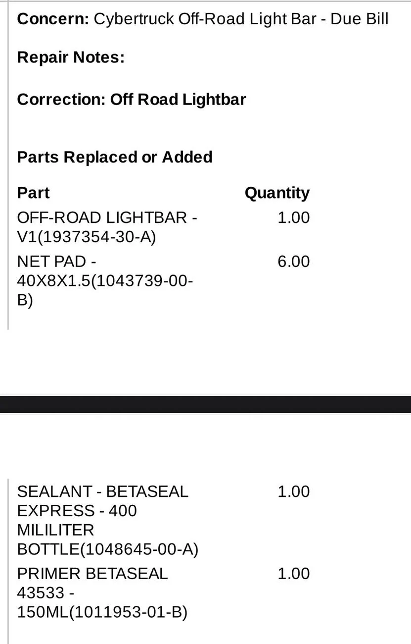 Tesla Cybertruck Breaking:  Light Bar Installs on Hold Confirmed by Tesla IMG_9688