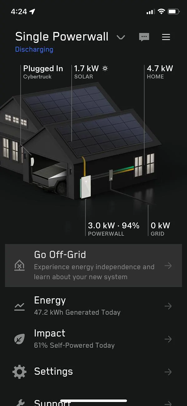 Tesla Cybertruck My Powerwall 3 and solar setup IMG_8412
