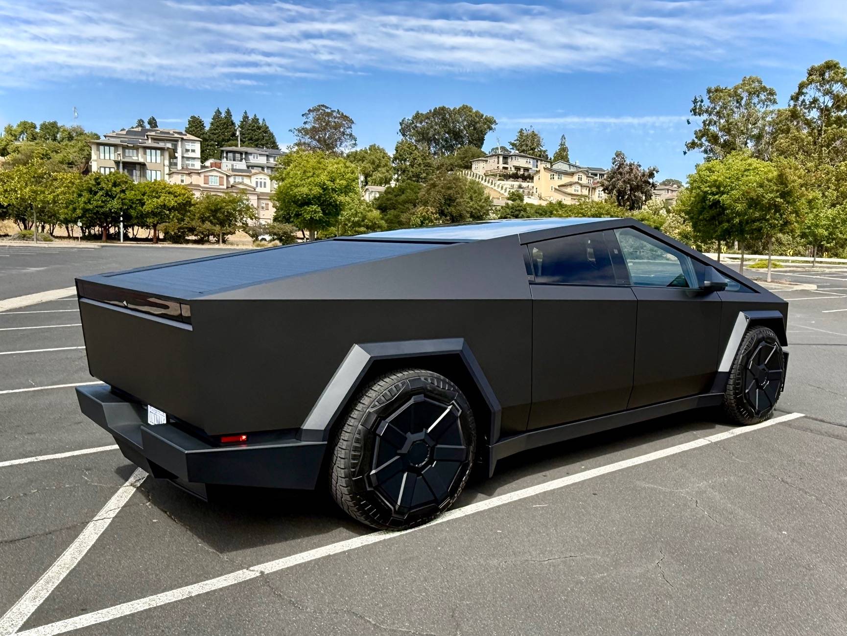 Tesla Cybertruck TWRAPS Satin Meteorite Gray PPF wrap IMG_5033