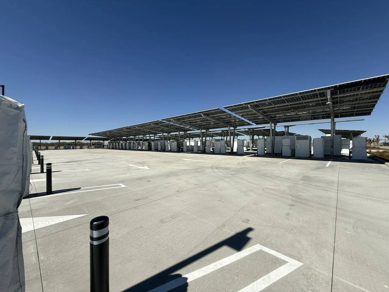 Tesla Cybertruck World's LARGEST Tesla Supercharger with 168 SOLAR-Powered Off-Grid V4 Stalls IMG_8264 Larg