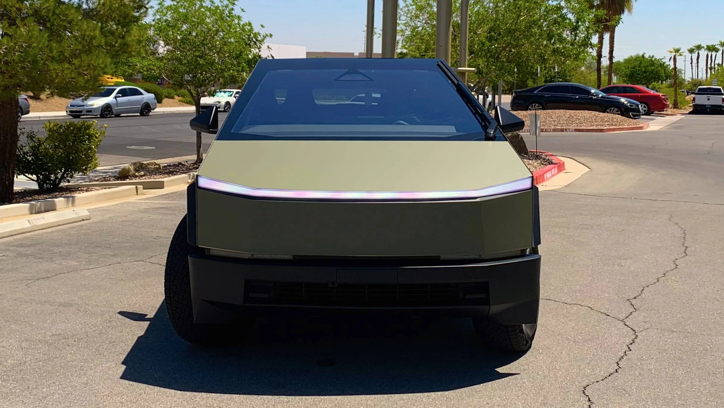 Tesla Cybertruck Magnetic Wrap Customer Install in Matte Khaki Green - Pics & Video! [CybertruckCovers] IMG_5048