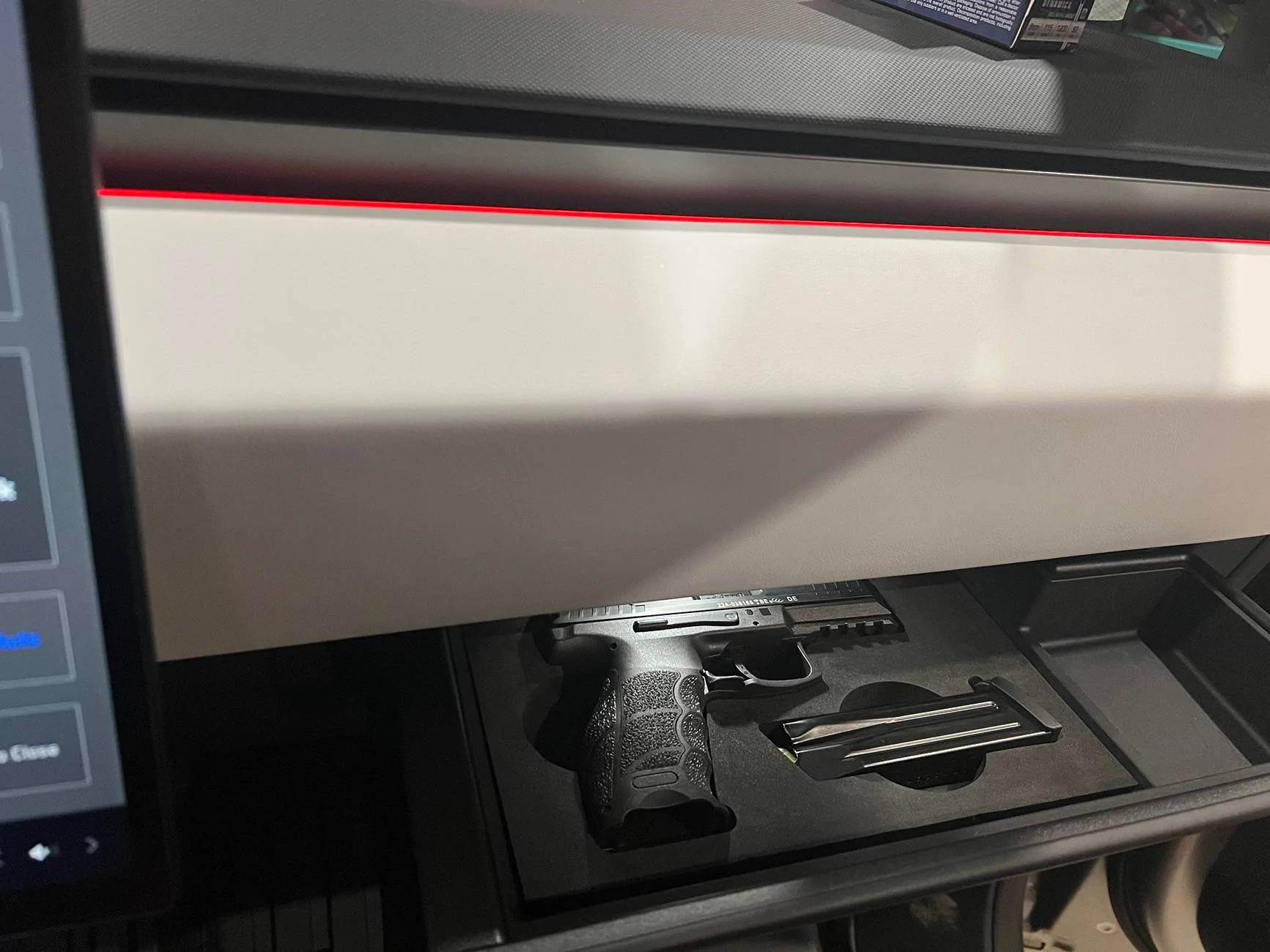 Tesla Cybertruck Glove Compartment Holster (HK VP9) IMG_7039