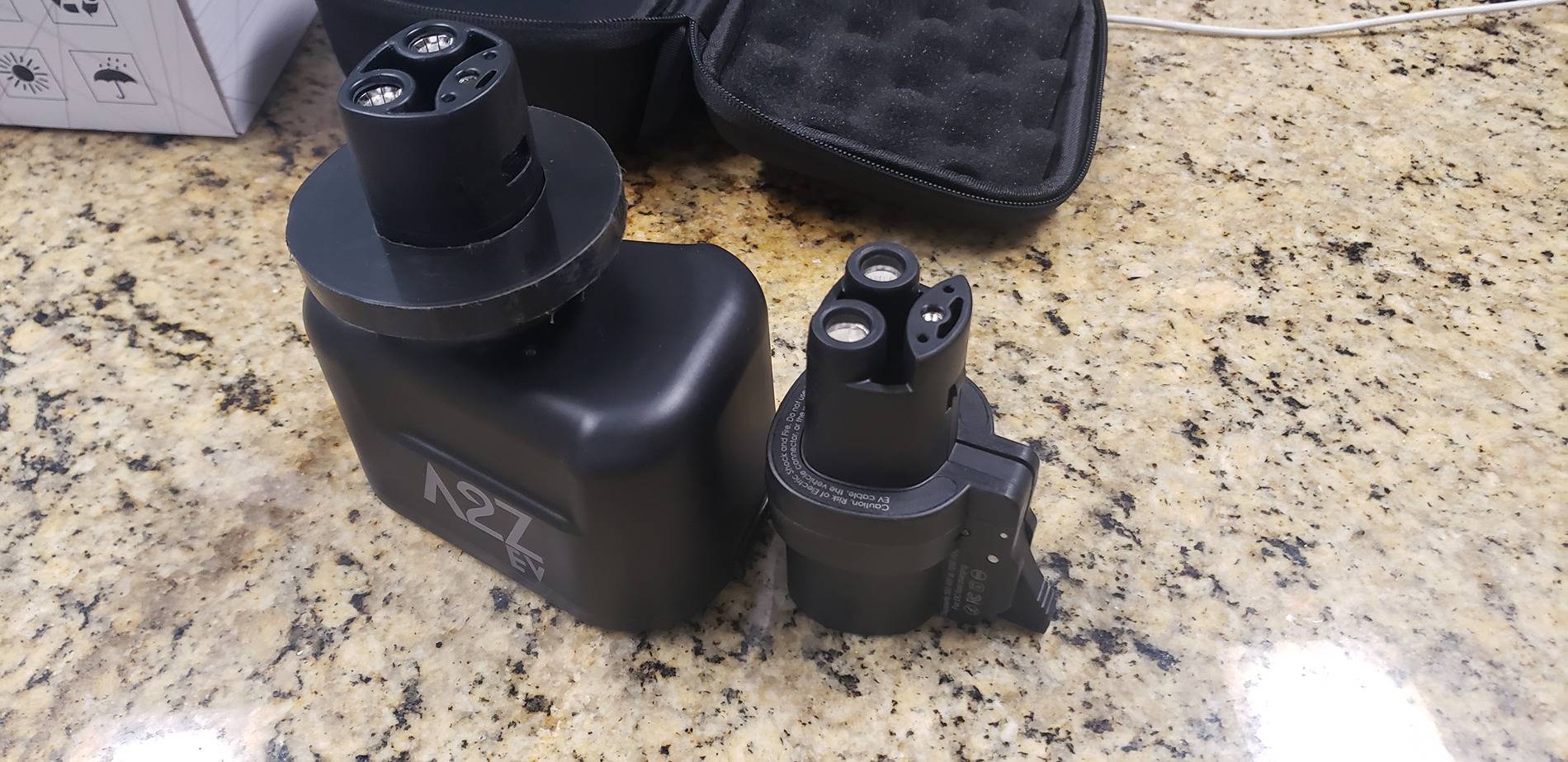 Tesla Cybertruck How to Lock CCS1 connector to A2Z Adapter and EVject (DIY Writeup) Locking Ring Mounted