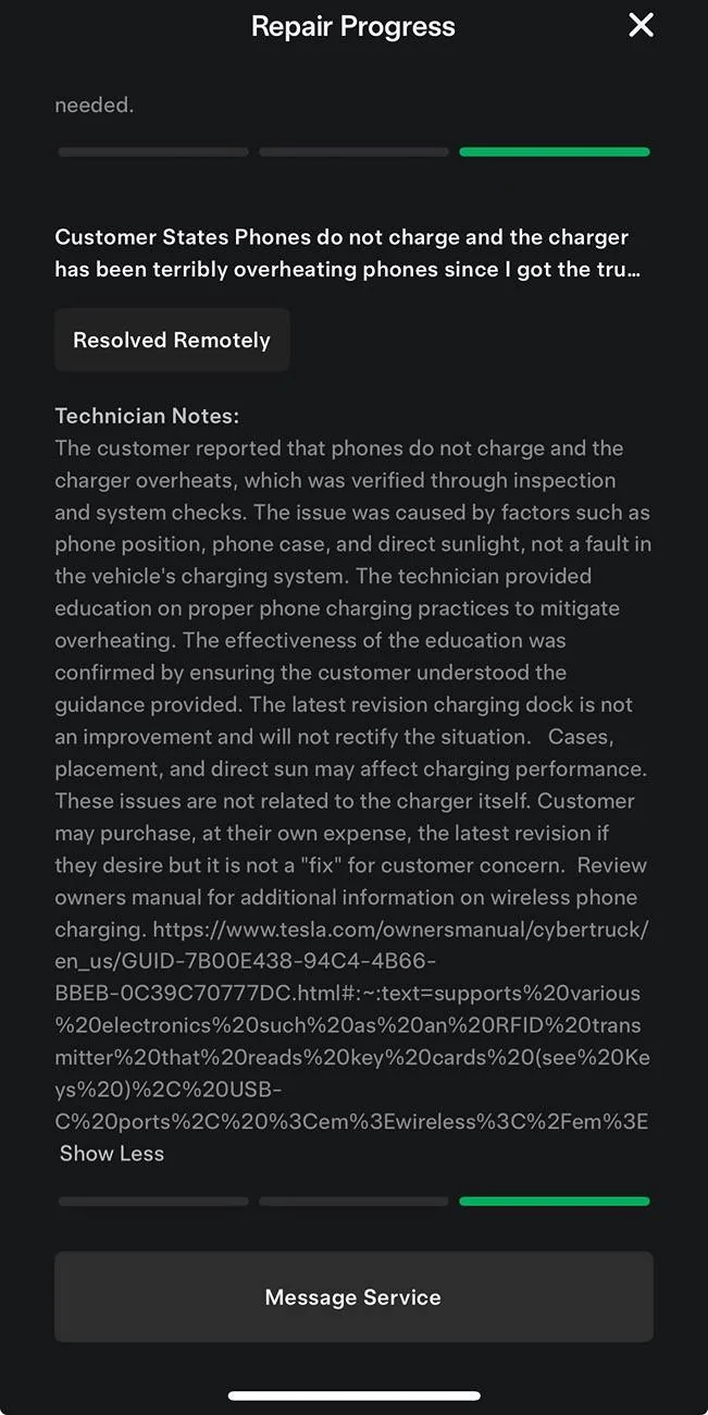 Tesla Cybertruck HARDWARE FIX for hot phone charging issue! New wireless charger has a built-in heatsink IMG_0996