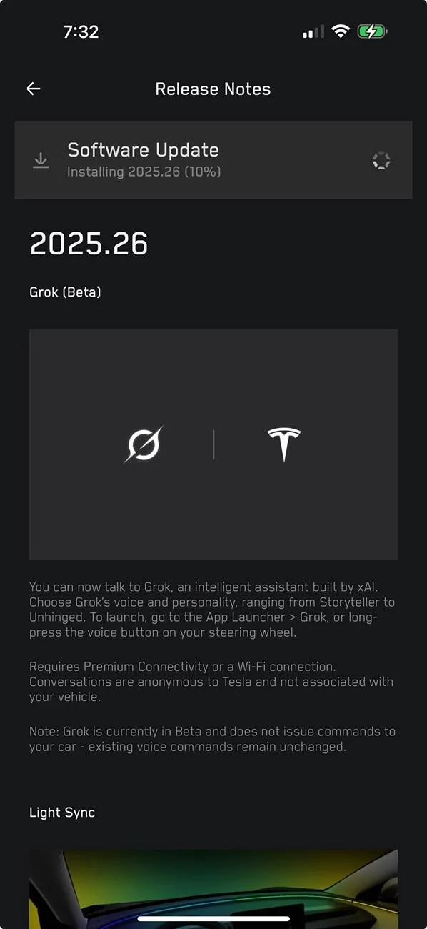 Tesla Cybertruck The real 2025.26 Update (w/ Grok) Thread Screenshot 2025-07-17 at 7.32.22 AM