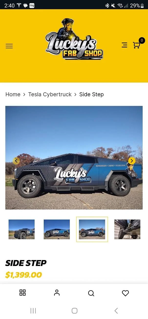 Tesla Cybertruck Lucky's Fab Shop Side Steps Screenshot_20250721_144017_Chrom